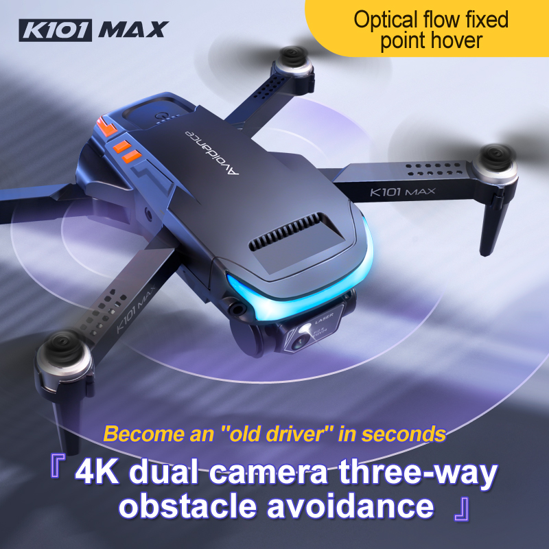 k101 MAX Drone 4 Axis Obstacle Avoidance HD 4K Dual Camera Optical Flow Positioning Aircraft cameras quadair racing drone - Imagen 2