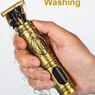 Drop shipping T9 USB Rechargeable Hair Clipper Barber Carving 0mm cordless men Hair Trimmer Buddha design Shaver