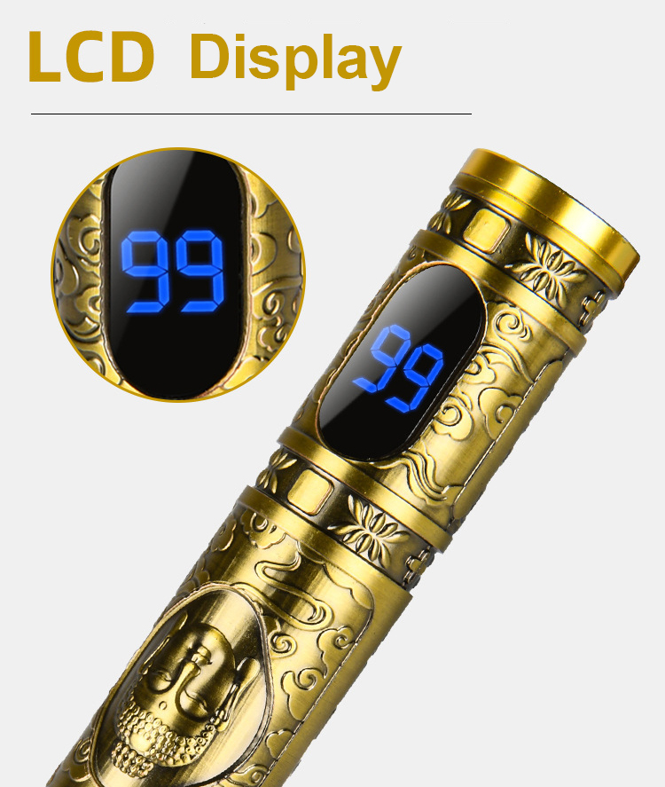 Drop shipping T9 USB Rechargeable Hair Clipper Barber Carving 0mm cordless men Hair Trimmer Buddha design Shaver - Imagen 3