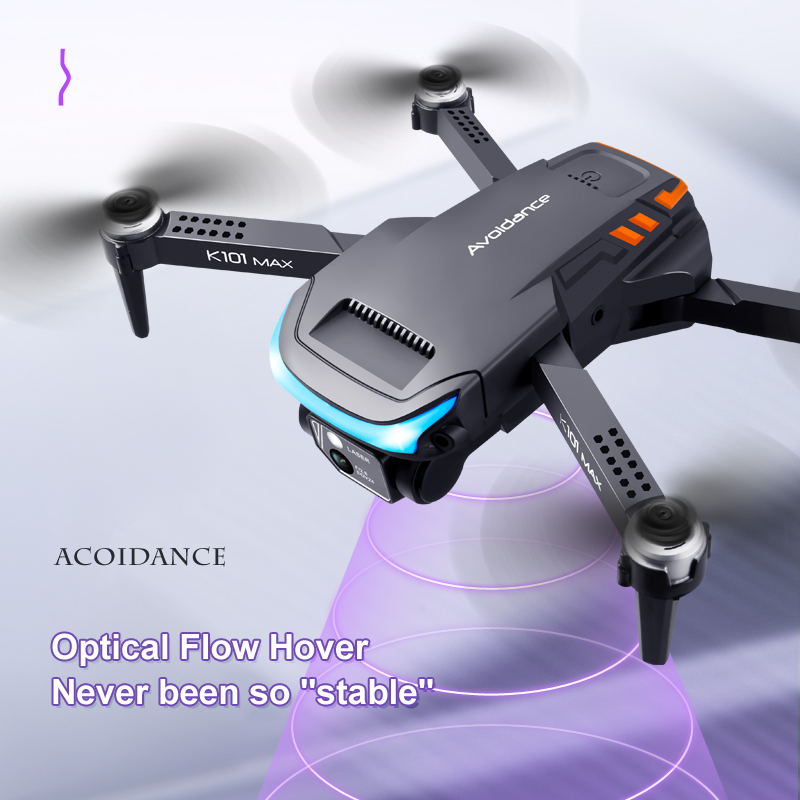 k101 MAX Drone 4 Axis Obstacle Avoidance HD 4K Dual Camera Optical Flow Positioning Aircraft cameras quadair racing drone - Imagen 5