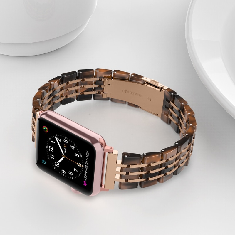 Stainless Steel Strap for Apple Watch Band 6/5/4/3/2 38mm 40mm 42mm 44mm Metal Sport Watchband for iwatch series Fhx-32v - Imagen 5