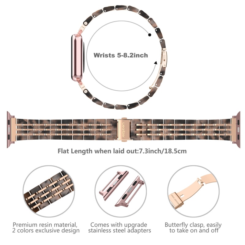 Stainless Steel Strap for Apple Watch Band 6/5/4/3/2 38mm 40mm 42mm 44mm Metal Sport Watchband for iwatch series Fhx-32v - Imagen 4