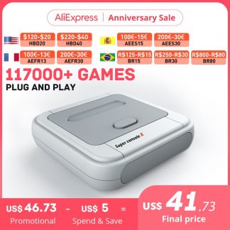 Super Console X Retro Game Console For PSP/PS1/Naomi/MAME/N64/DC With 117000+ Classic Retro Games HD Wifi TV Video Game Player