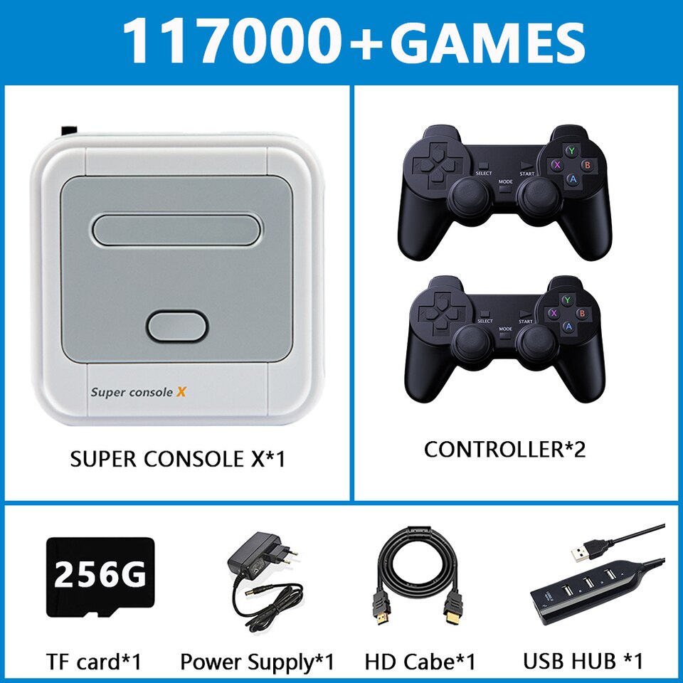 Super Console X Retro Game Console For PSP/PS1/Naomi/MAME/N64/DC With 117000+ Classic Retro Games HD Wifi TV Video Game Player - Imagen 5