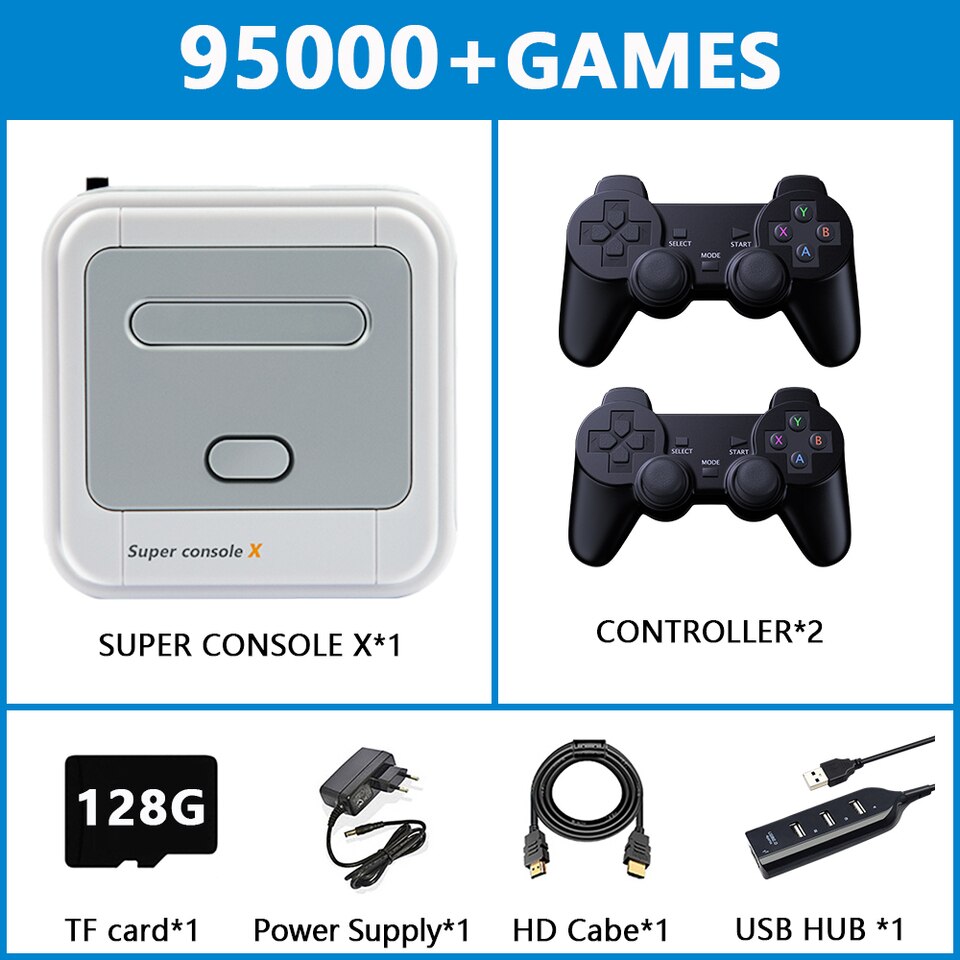 Super Console X Retro Game Console For PSP/PS1/Naomi/MAME/N64/DC With 117000+ Classic Retro Games HD Wifi TV Video Game Player - Imagen 3